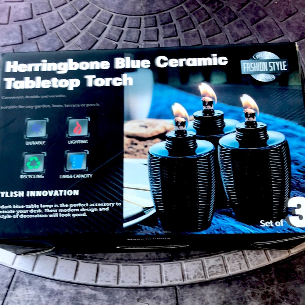 New in box Ceramic tabletop torches